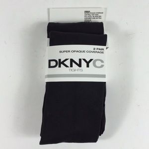 DKNYC Black Super Opaque Coverage Tights Sz S